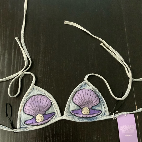 Clamshell & pearl 90s fit jean bralette size small - Picture 3 of 3